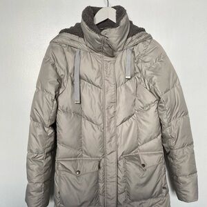 Eddie Bauer Gray Sherpa Lined Jacket